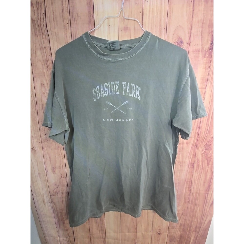 Seaside Park T-Shirt Green Sz L Original 100% Coton